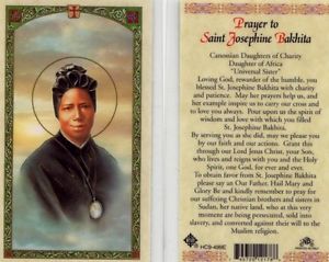 St. Josephine Bakhita Holy Card Laminate