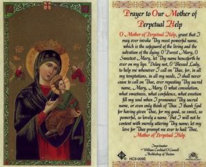 Prayer to Our Mother of Perpetual Help Laminate Holy Card
