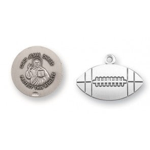 Lord Jesus Christ Sterling Silver Football Medal