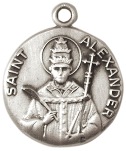 St. Alexander Pewter Medal from Jeweled Cross