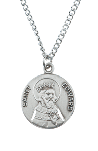 St. Edward Pewter Saint Medal Necklace