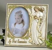 First Communion Guardian Angel Frame Holds 3.5"x5" Photo